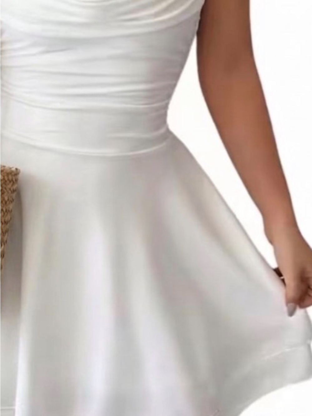 Women’s White Fit-and-Flare Dress - Classic Summer Style